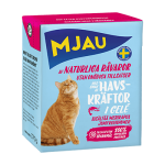 Mjau paloja hyytelössä, sisältää merirapua