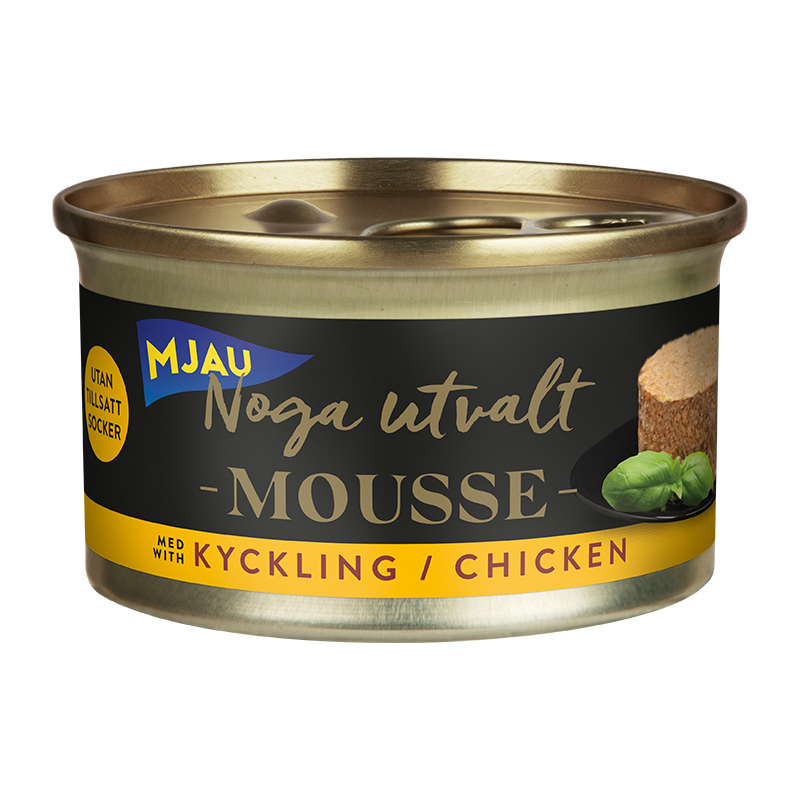 Mjau Noga utvalt mousse, sisältää nautaa