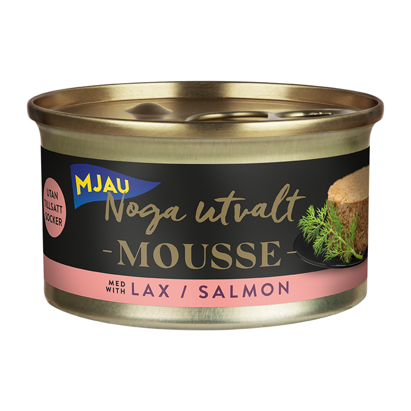 Mjau Noga utvalt mousse, sisältää nautaa